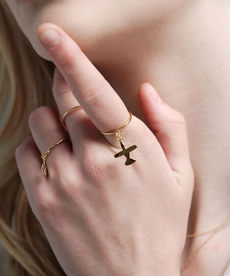 Mini airplane simple drop Ring 미니 비행기 심플 드롭 반지