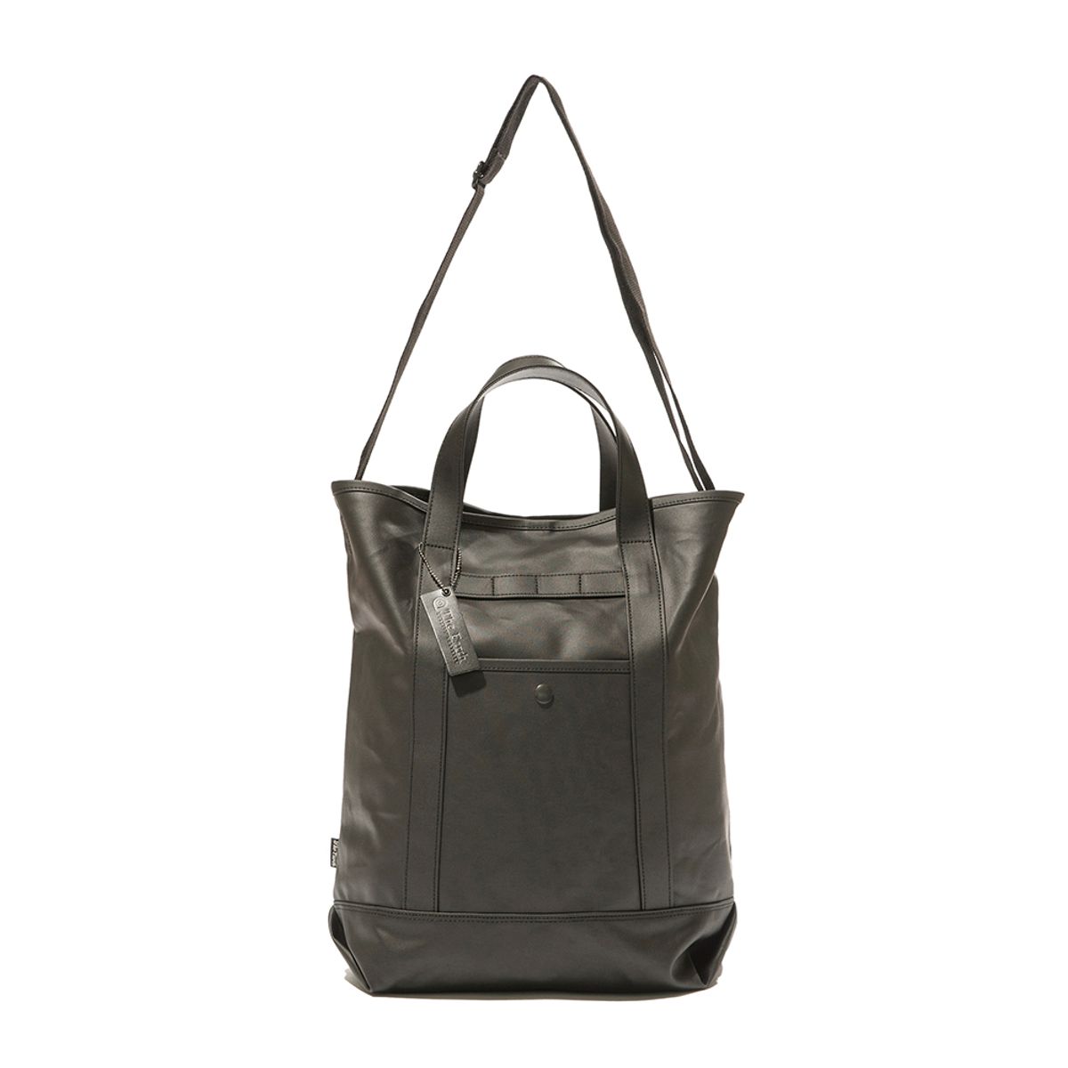 디얼스(THE EARTH) COATED CANVAS 2WAY TOTE BAG - BLACK