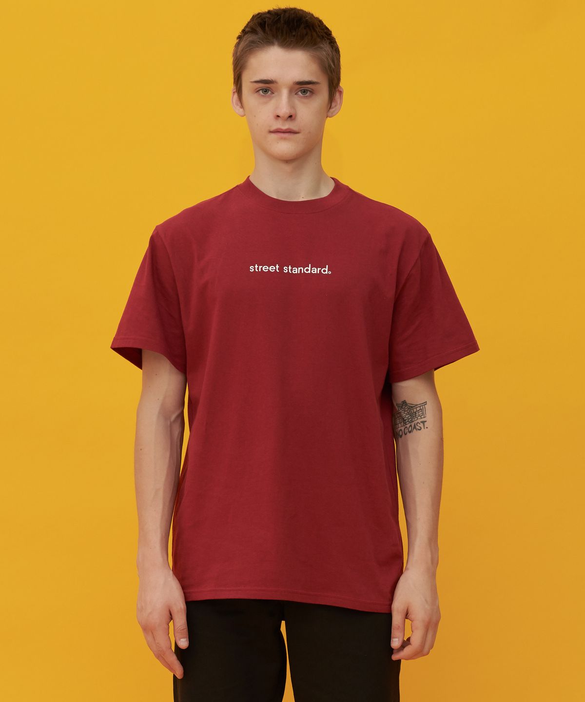 스트리트 스탠다드(STREET STANDARD) LOGO TEE-WINE