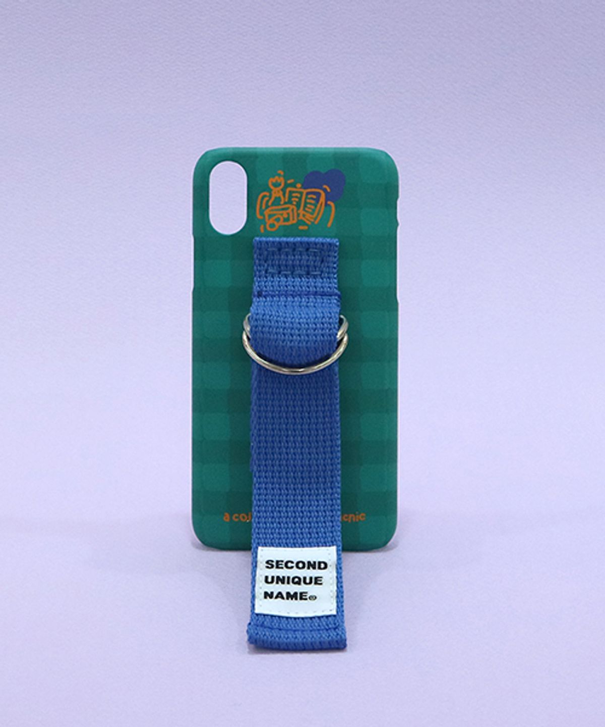 세컨드유니크네임(SECOND UNIQUE NAME) SUN CASE HOLLY GREEN RIVER BLUE (CHECK)