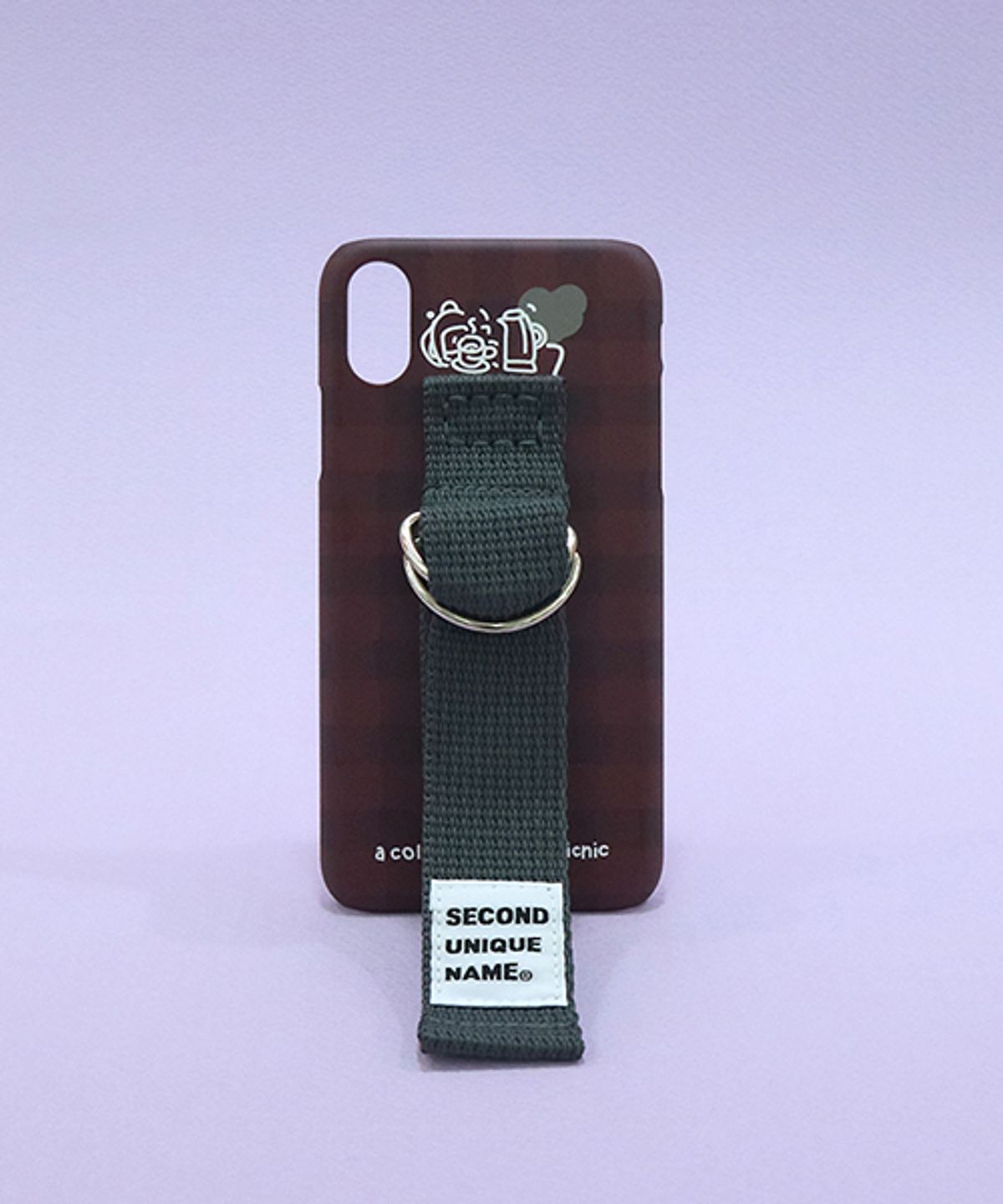 세컨드유니크네임(SECOND UNIQUE NAME) SUN CASE SMOKE BROWN DEEP GRAY (CHECK)