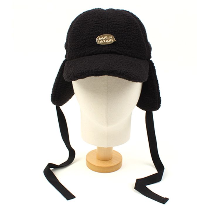 │UNIVERSAL CHEMISTRY│ Gwidali hat Fleece Black Earflap Cap MUSINSA | UNIVERSAL CHEMISTRY GDMT Black Fleece Ear Flap Cap
