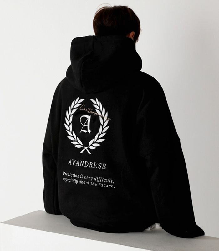 パーカー・フーディ AVANDRESS UNISEX LAUREL OVERSIZED HOODIE PIGMENT DEEP GREY A AVANDRESS