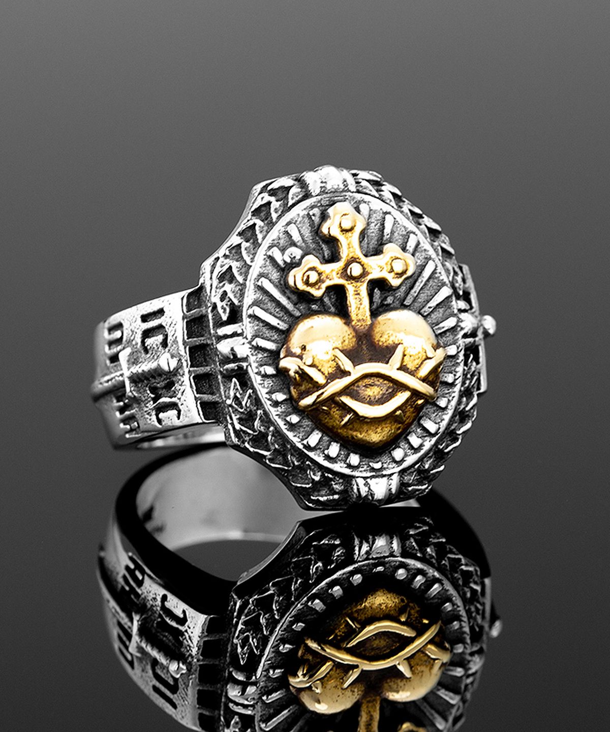 킹크로치(KING KROACH) SACRED HEART RING