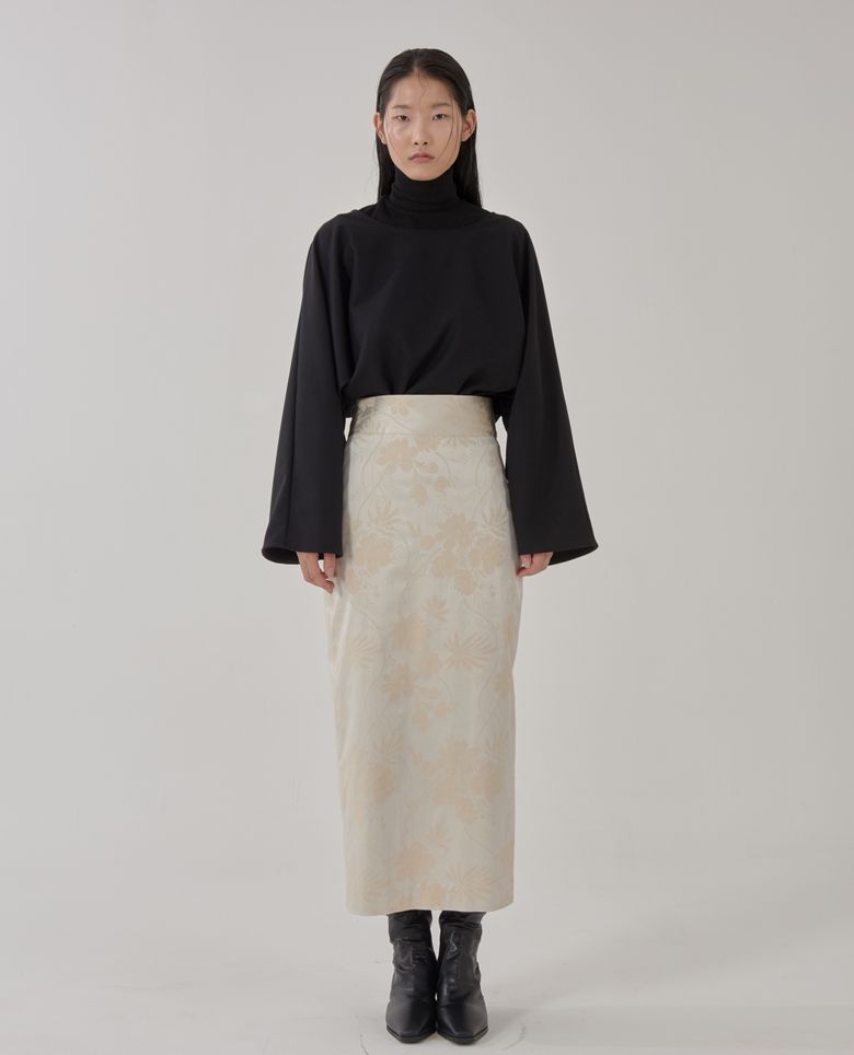 Korea flower skirts-Beige