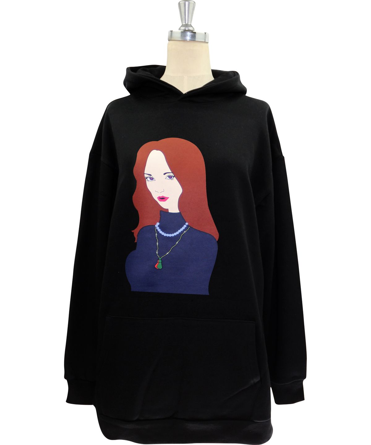 리플링(LEAPLING) BLACK HOODIE (두여자)