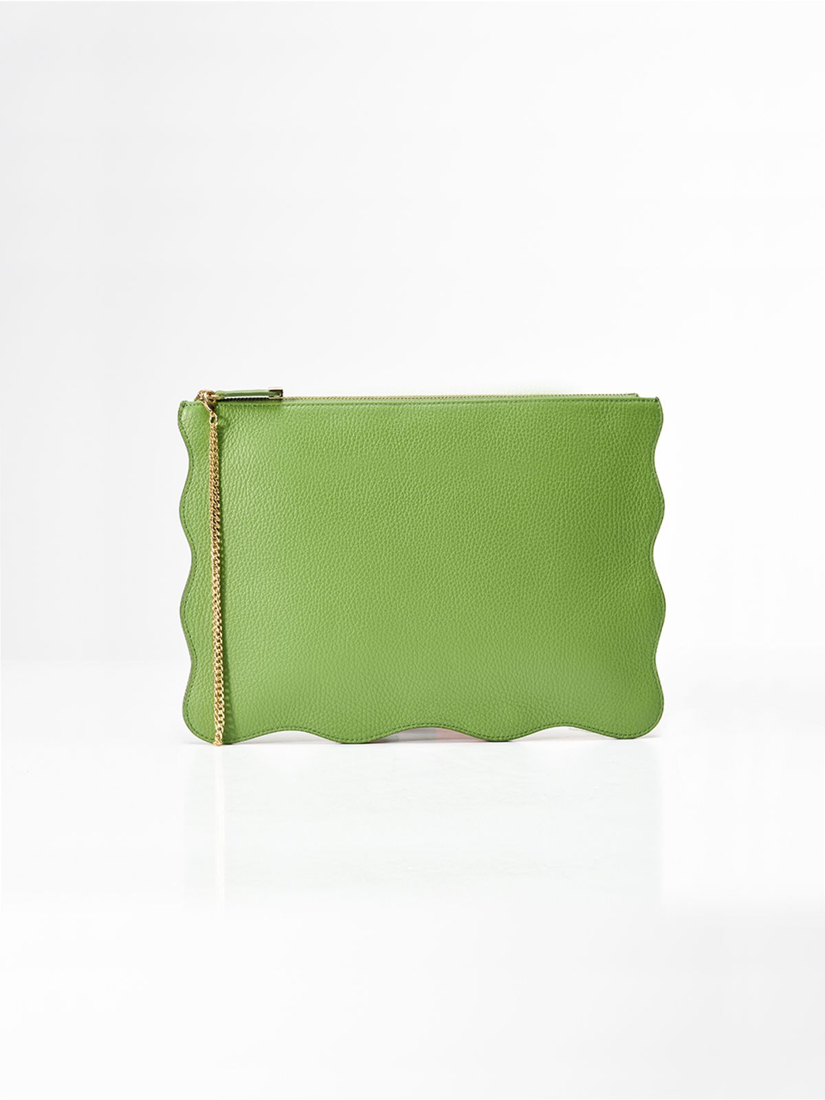 엘더블유엘(LWL) RUFFLE CLUTCH (러플 클러치) Olive Green