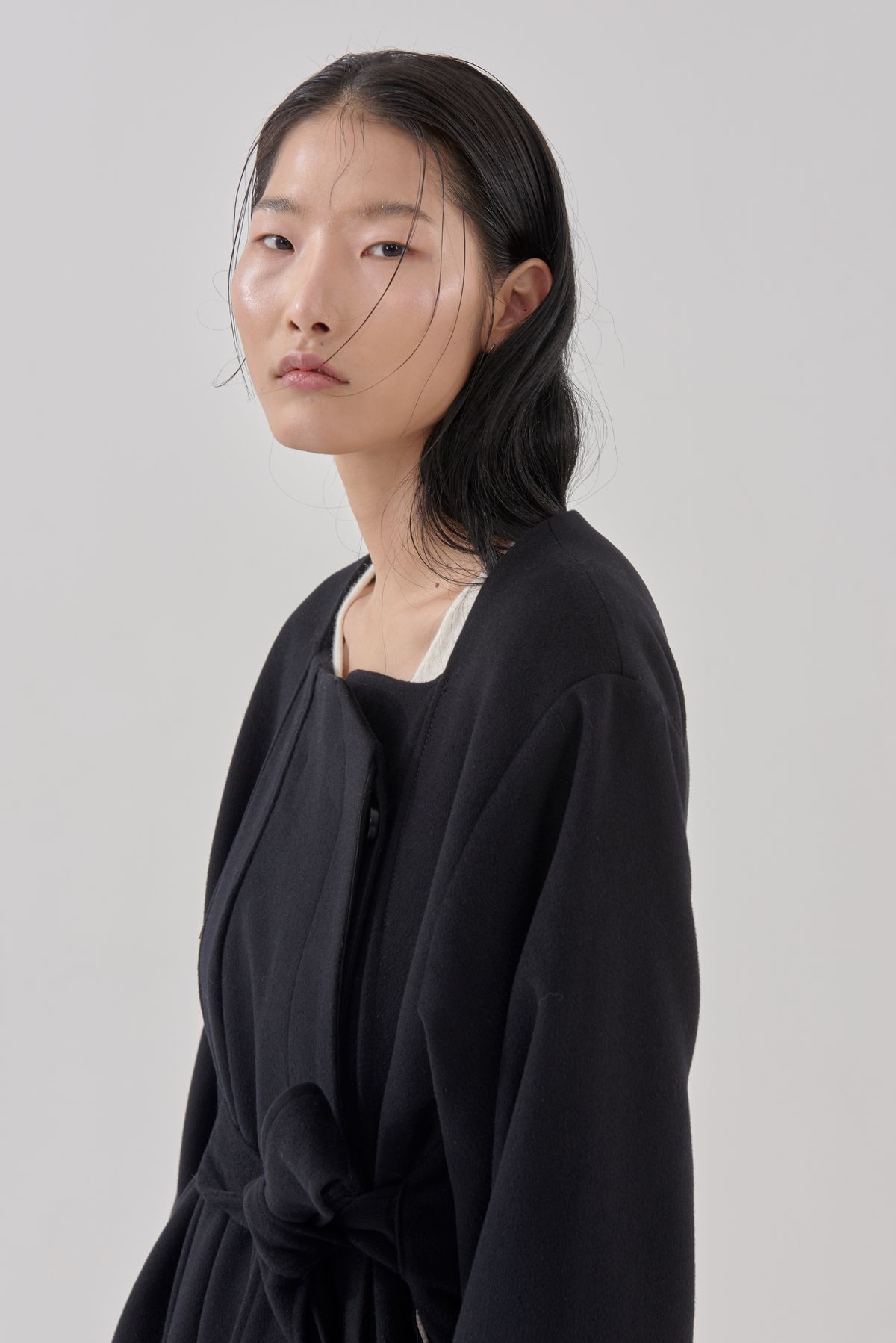 고목(KOMOK) 두루마기 원피스 코트 (Durumagi one piece coat-Black)