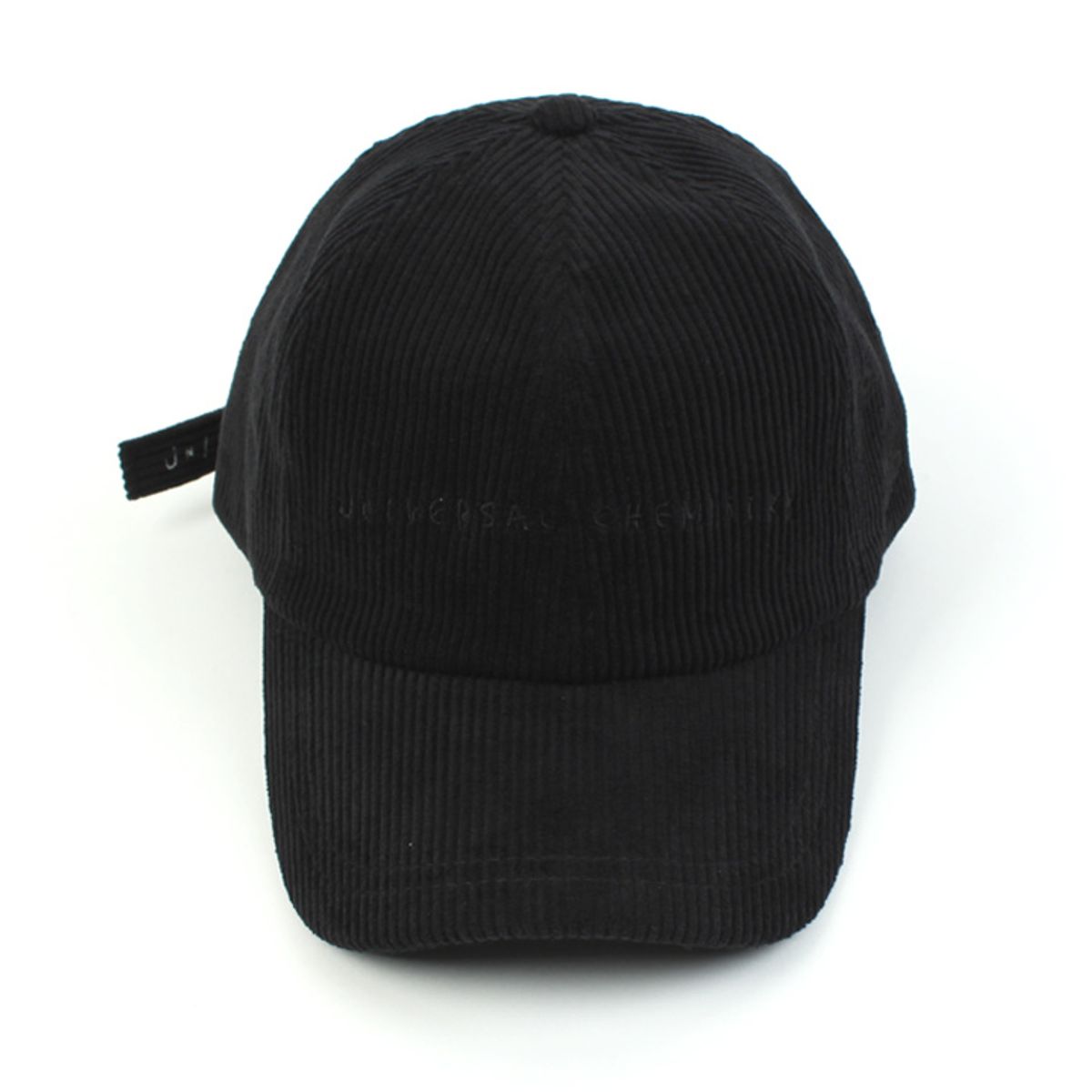 유니버셜 케미스트리(UNIVERSAL CHEMISTRY) Black Logo Corduroy Ballcap 코듀로이볼캡