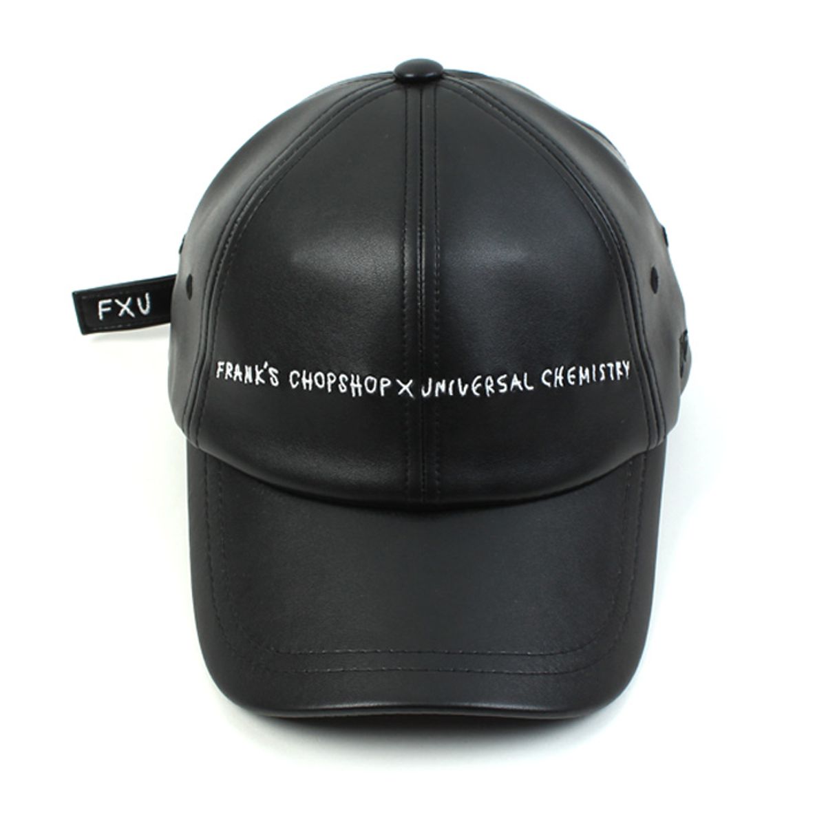 유니버셜 케미스트리(UNIVERSAL CHEMISTRY) FRANKS CHOPSHOP Collabo Logo Leather Ballcap 프랭크스찹샵볼캡