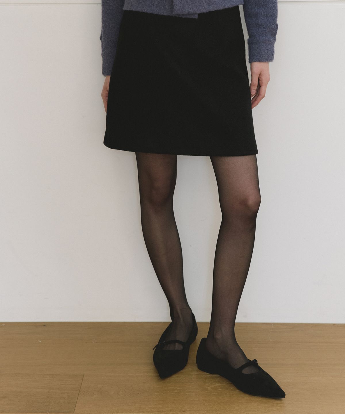 리올그(REORG) RE-MINI SKIRT BLACK