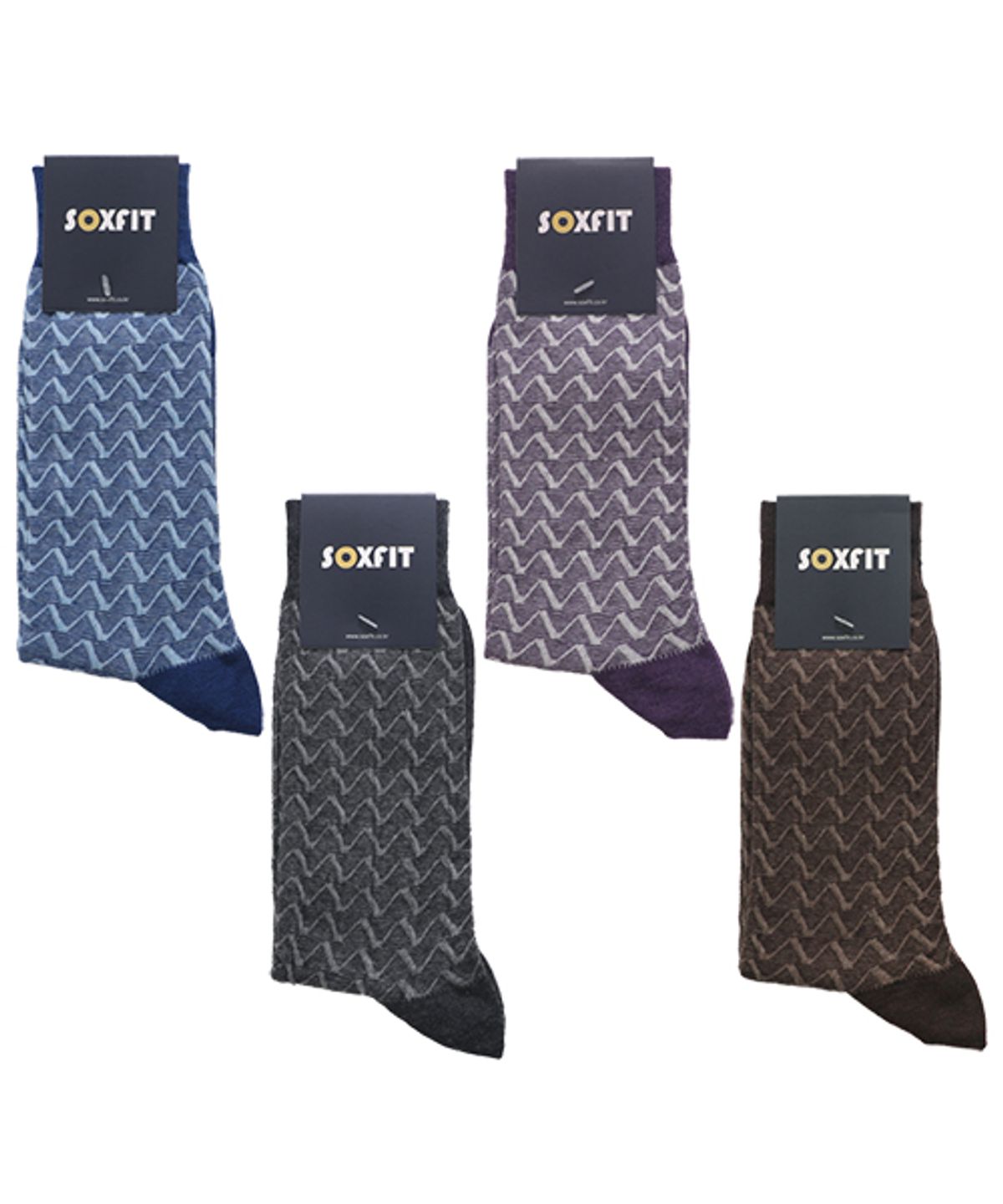 삭스핏(SOXFIT) 피나 웨이브 크루삭스 4족 세트