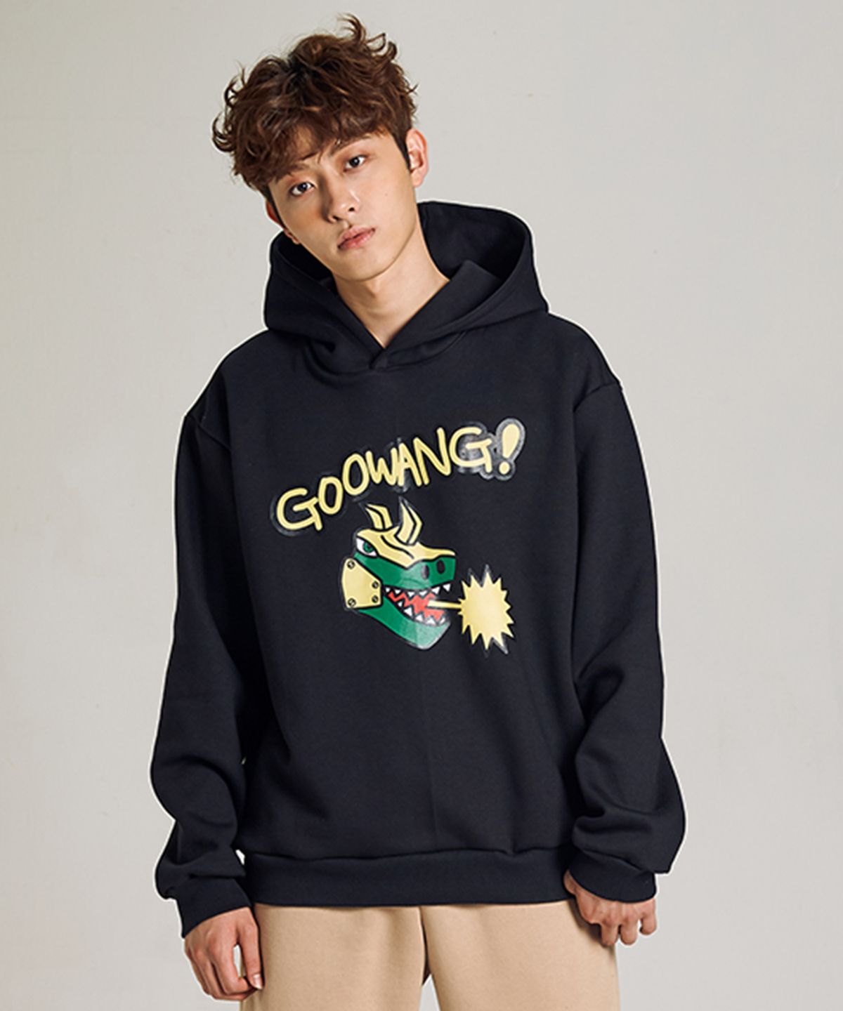 마이누(MINU) [기모]GOOWANG hoodie[Black]