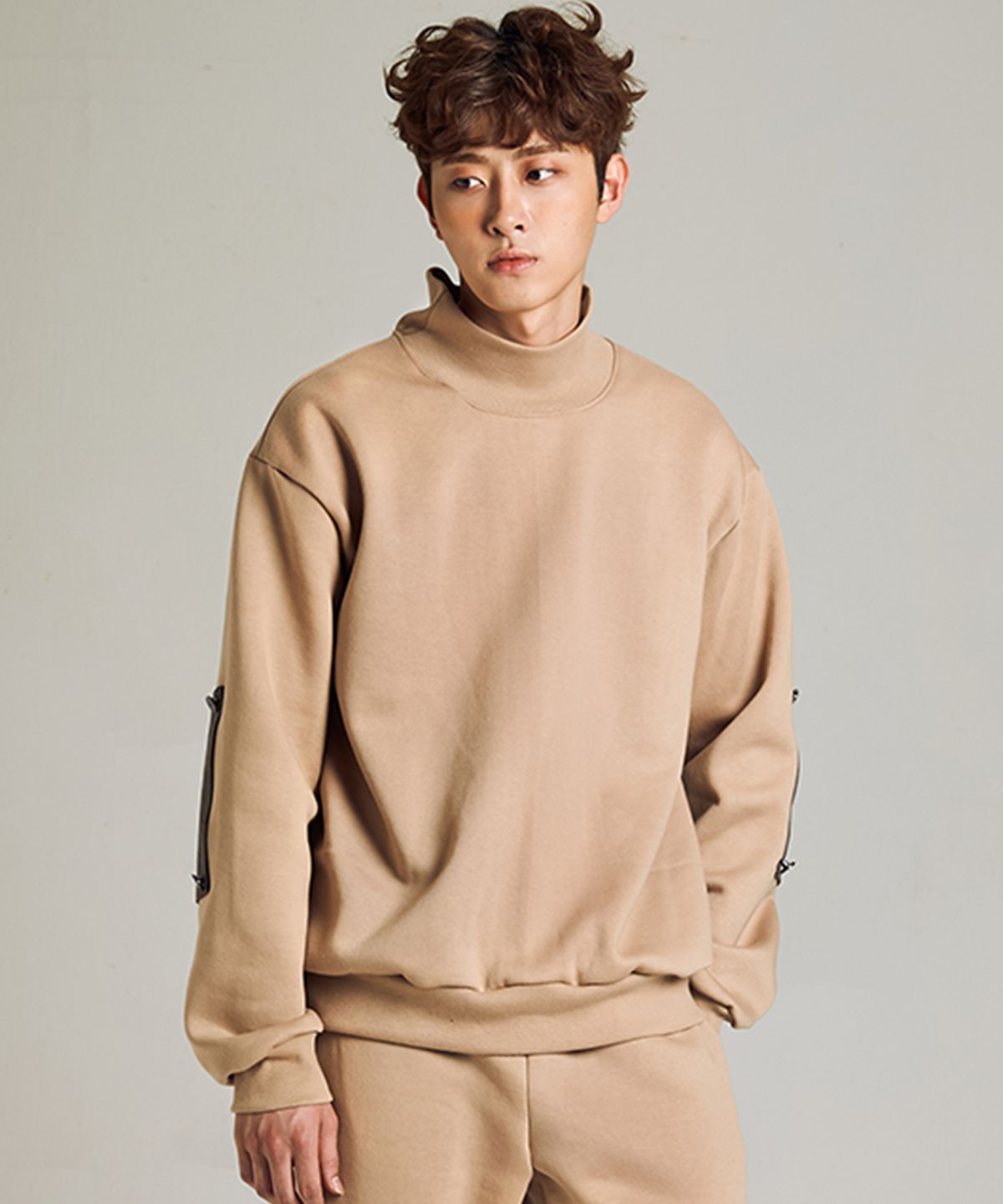 마이누(MINU) [기모]FREEDOM sweatshirts[Beige]