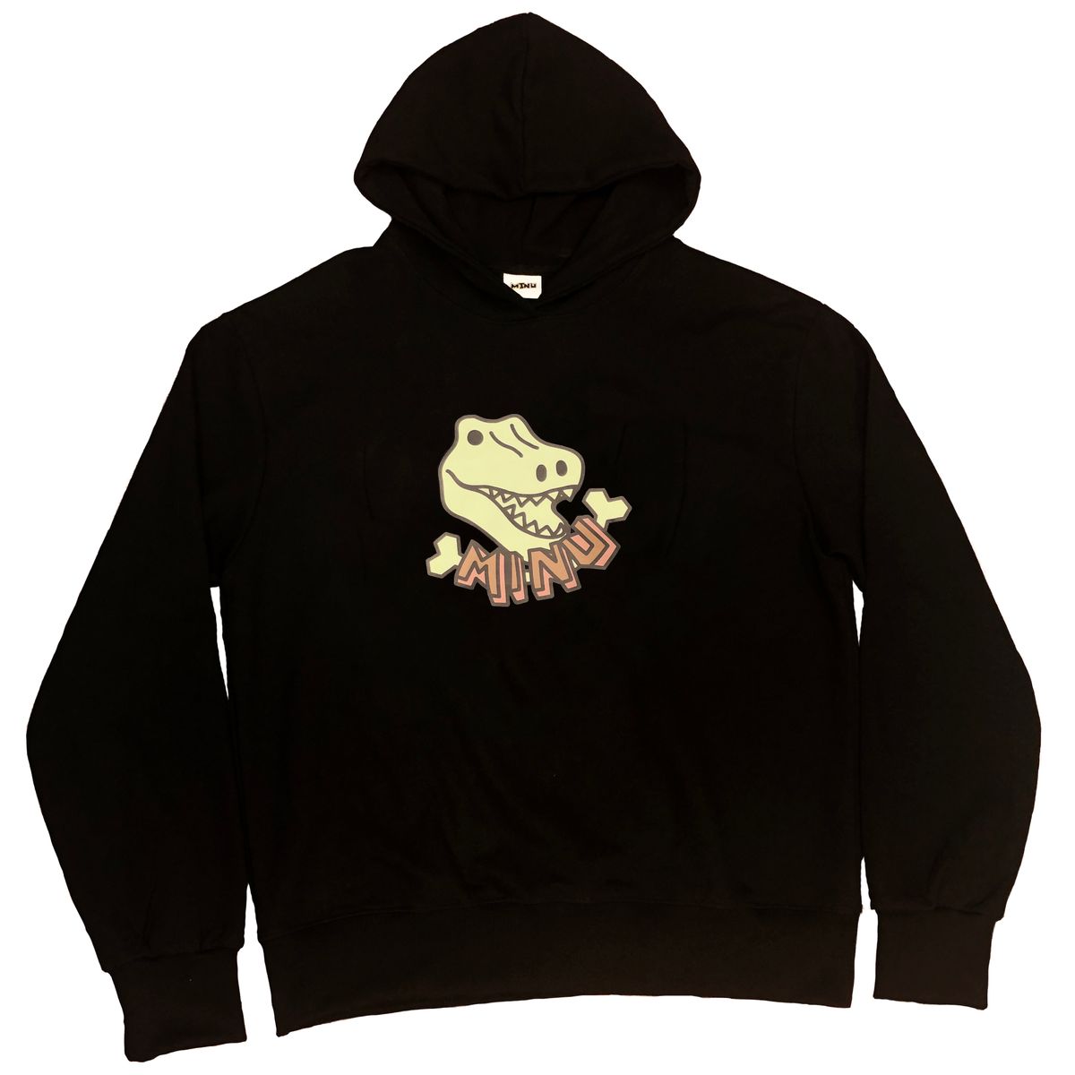 마이누(MINU) SKULLDINO hoodie[Black]