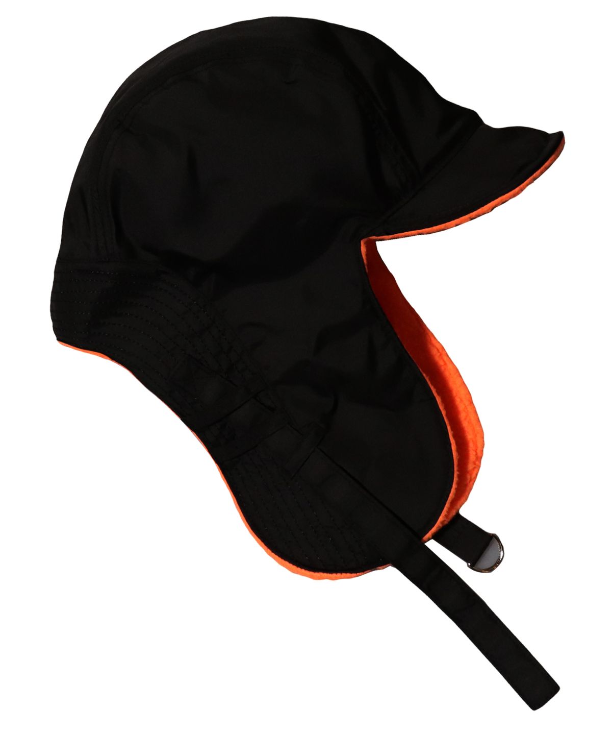슬리피슬립(SLEEPYSLIP) [unisex]F/W REVERSIBLE SATIN TROOPER HAT BLACK/ORANGE