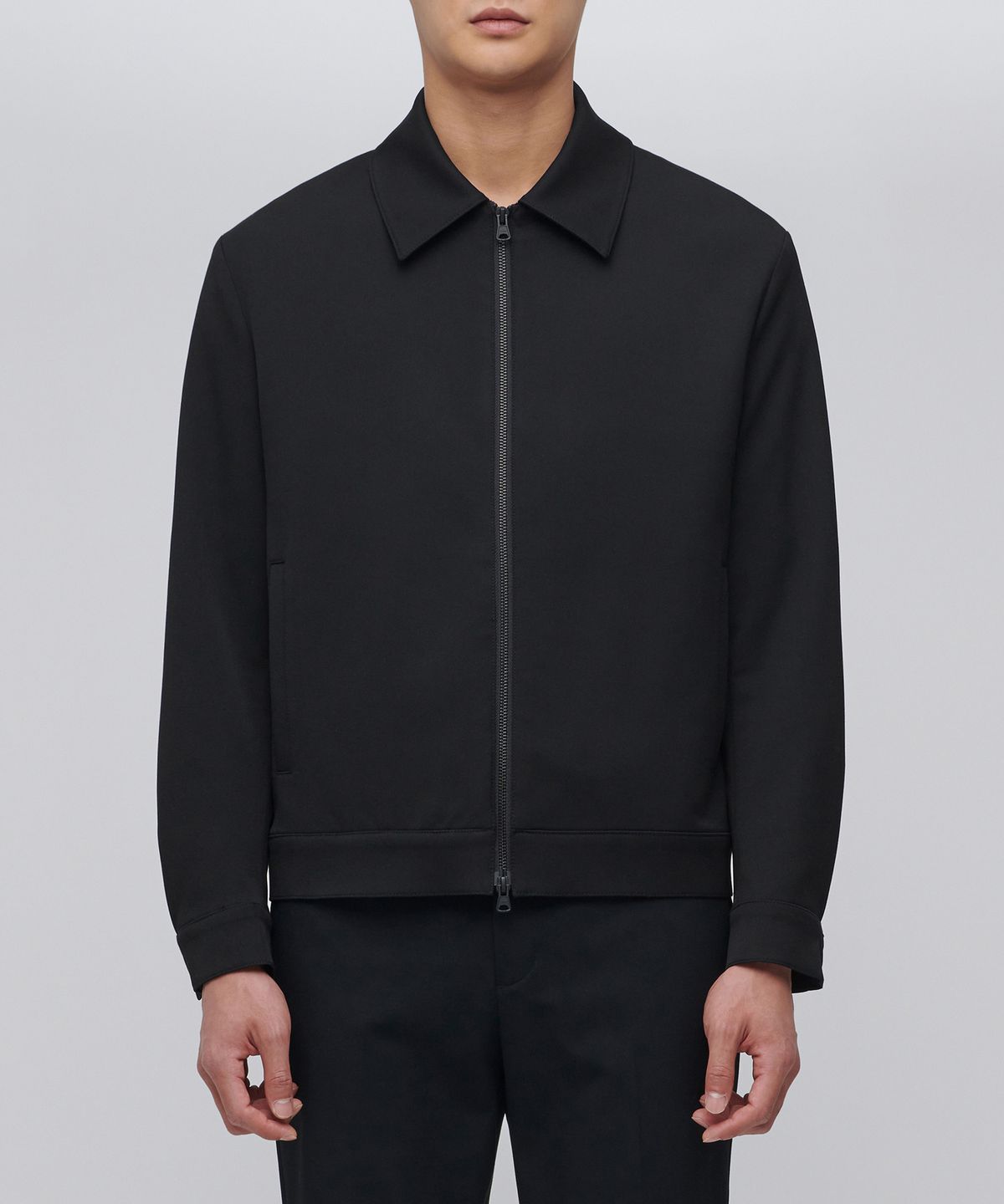 무신사 스탠다드(MUSINSA STANDARD) 릴렉스드 미니멀 재킷_논 포켓 [올 블랙]