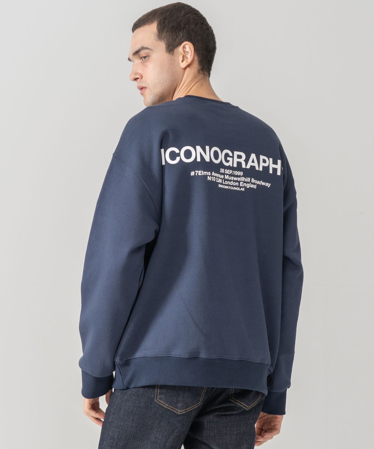 아이코노그라피(ICONOGRAPHY) 900G 헤비코튼 볼륨프린트 LONDON ADDREES DNA