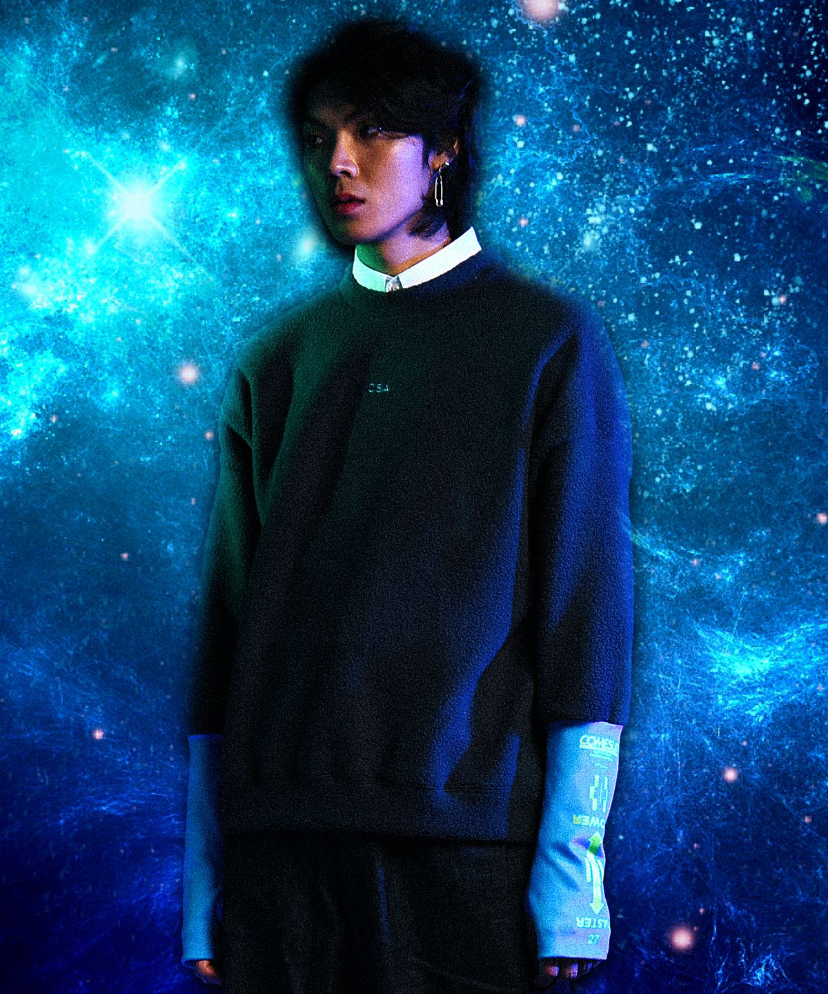 씨오엠이(COME) [UNISEX] Arm-Warmer Fleece Pullover (Grey)