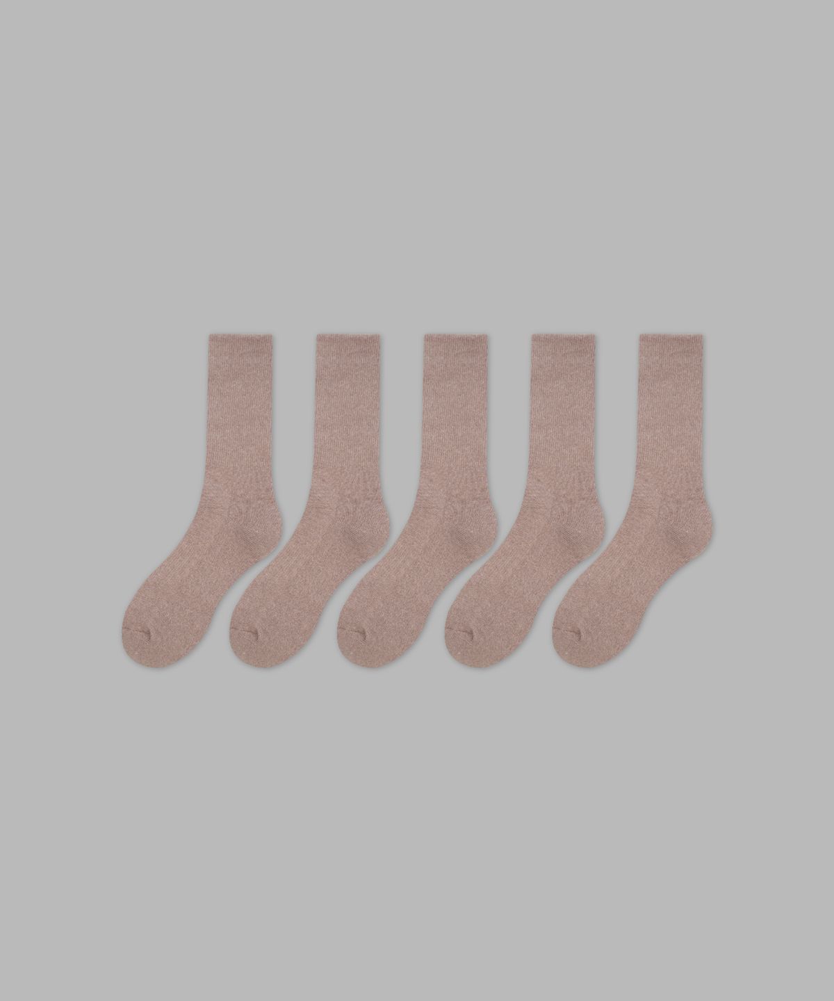 일오공칠(IL-O-GONG-CHIL) [5PACK] 1507 클래식 더블 애슬레틱 삭스 _ 브라운