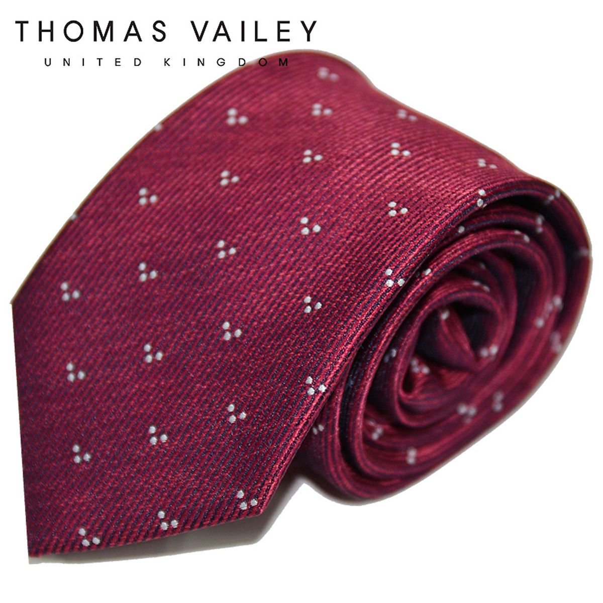 토마스 베일리(THOMAS VAILEY) 패션넥타이-베리 와인 7.5cm