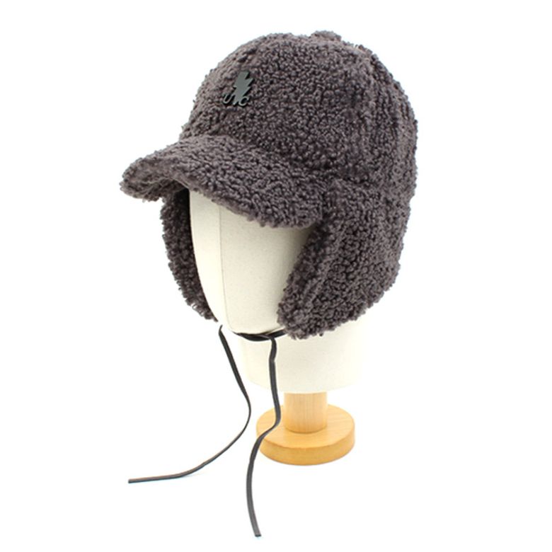 Thunder Gray Fleece Earflap Cap귀달이모자