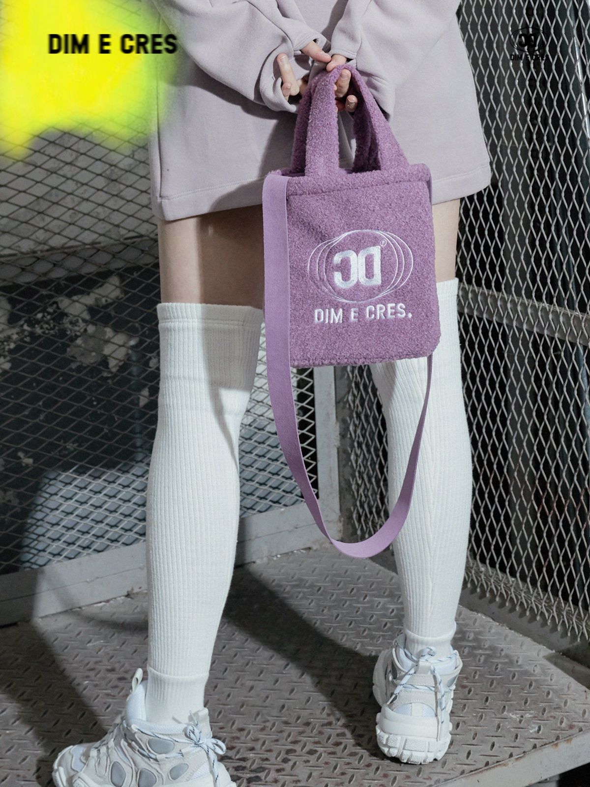 딤에크레스(DIM. E CRES) REVERSIBLE MINI BAG_LAVENDER