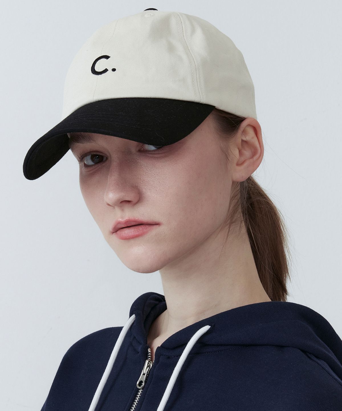 클로브(CLOVE) Basic Fit Ball Cap Colorblock (Black)