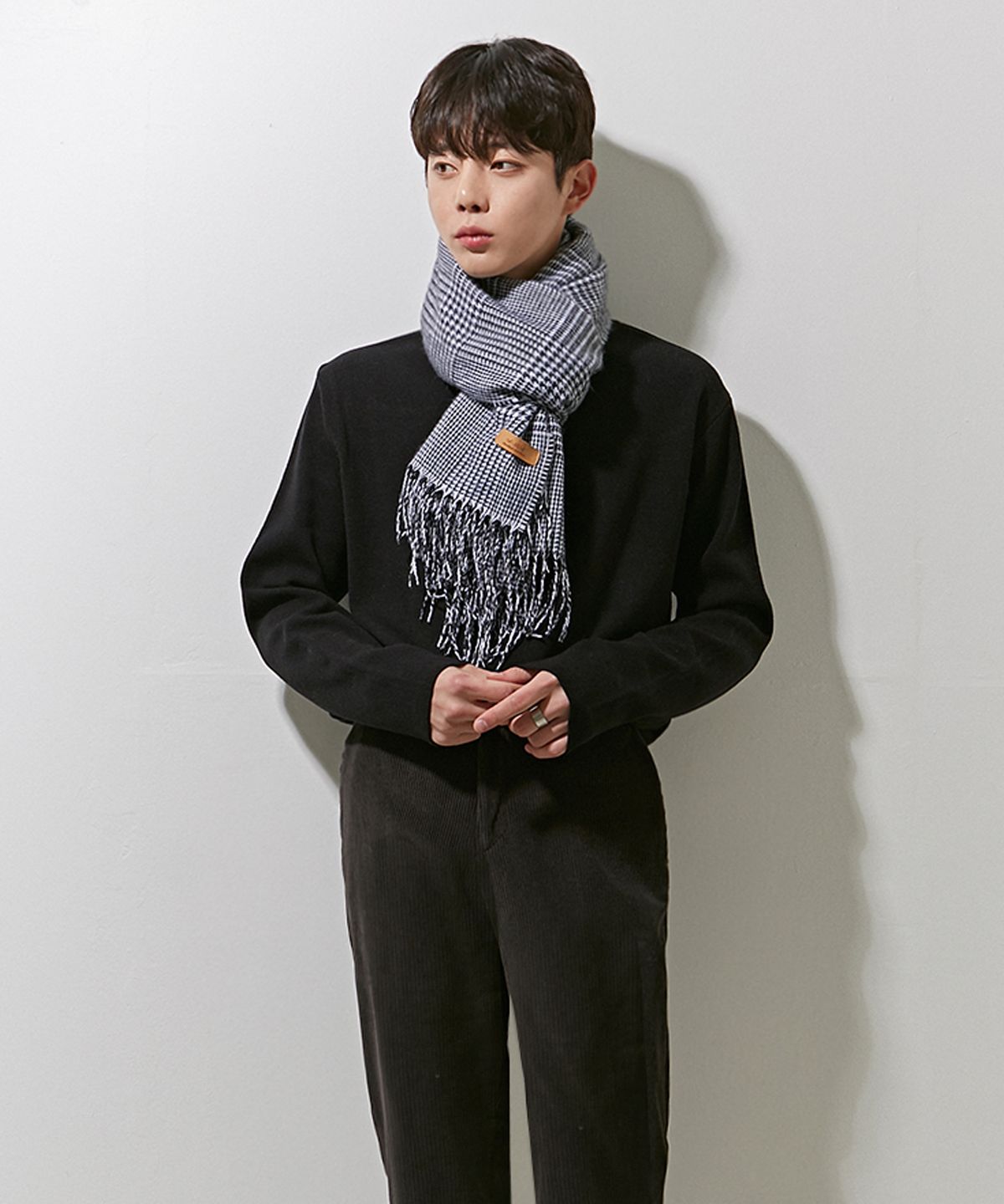 에이본(THE-ABON) 200 bubr check muffler grey