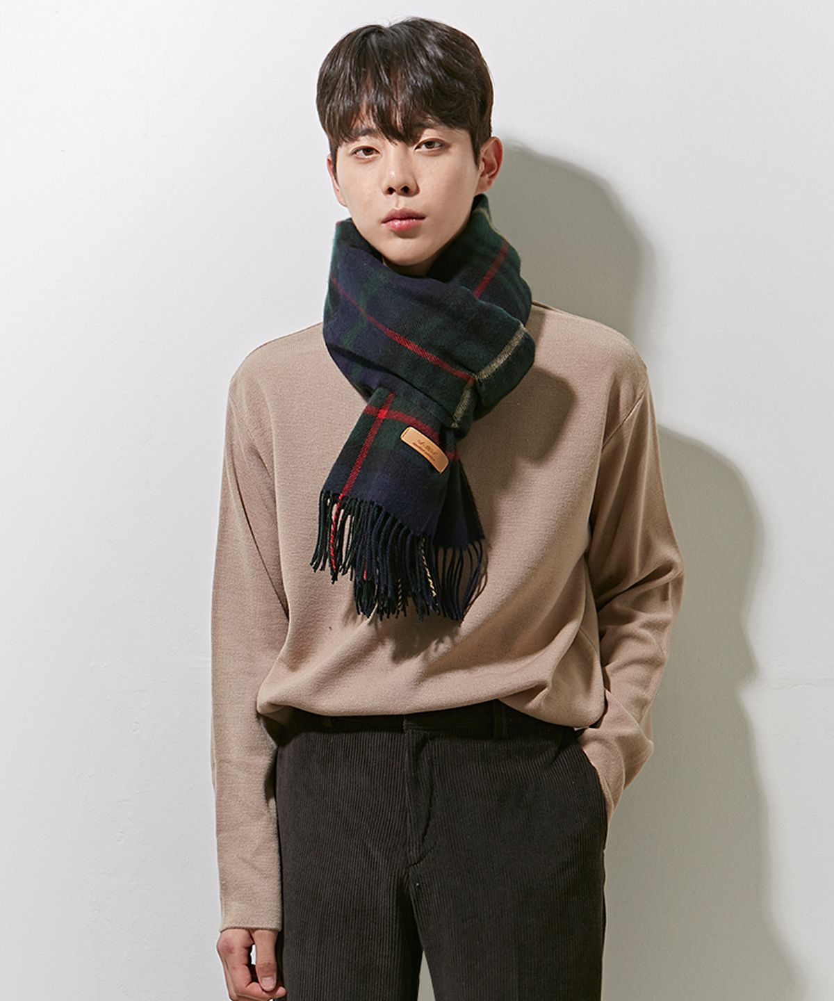에이본(THE-ABON) 200 gg green check muffler 004