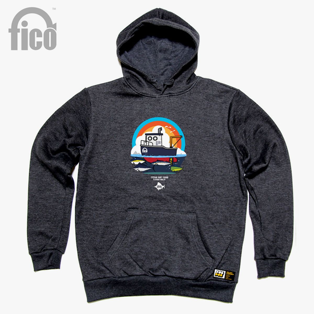돌돌(DOLDOL) FICO-HOODY-15 익스트림 낚시 브랜드 피코 캐릭터 그래픽 그래피티 디자인 후드티 후디