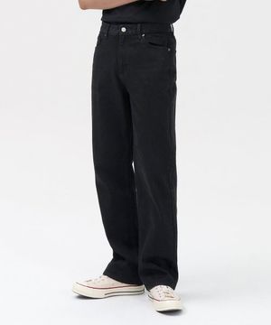 와이드 데님 팬츠 (BLACK)