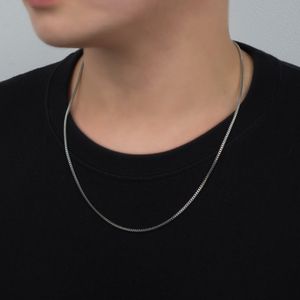 [남녀공용] 사각2미리 박스체인 데일리목걸이 / GHMN-147