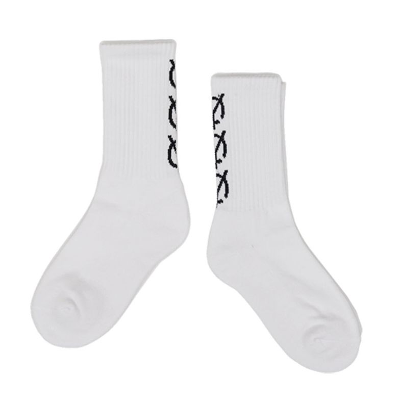 TRIPLE LOGO SOCKS-WHITE