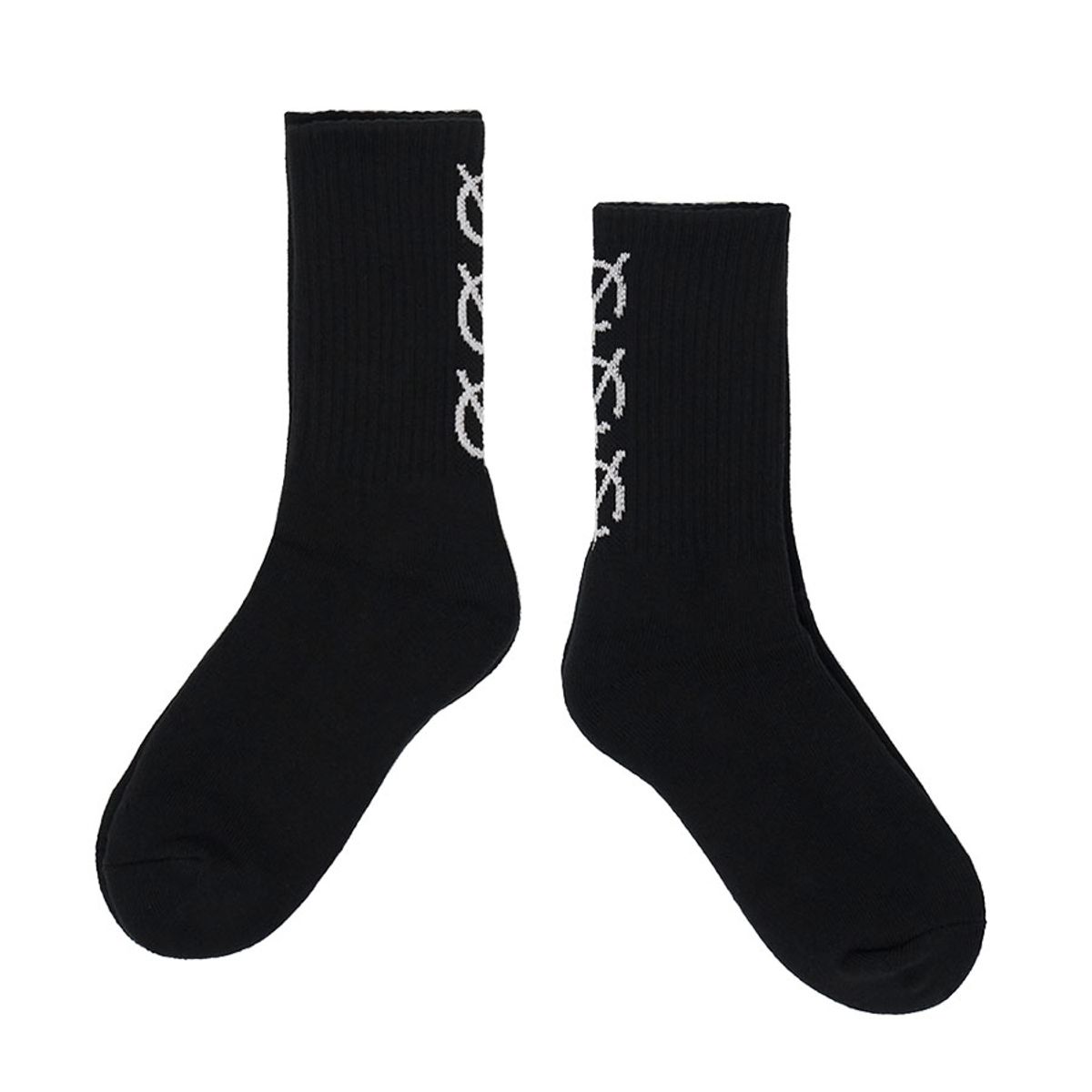 오픈야드(오와이)(OPENYARD(OY)) TRIPLE LOGO SOCKS-BLACK