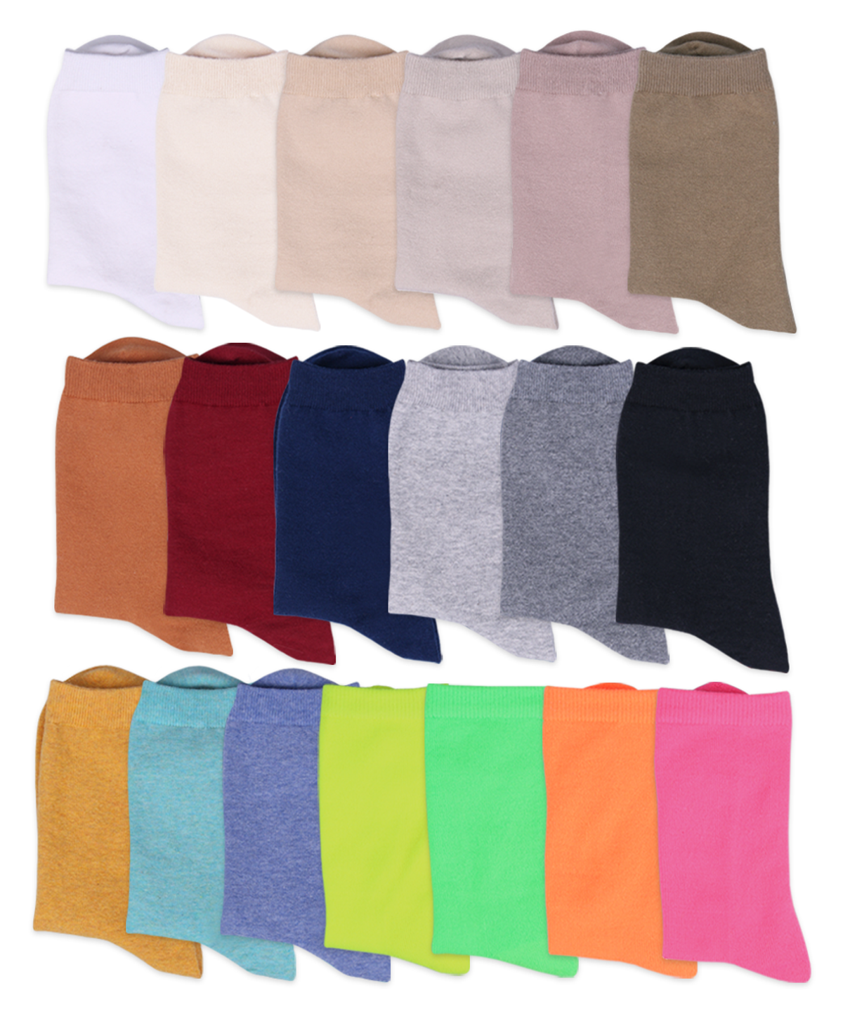 식스삭스(SIXSOX) 5P_ 베이직 스키니 삭스_컬러(무지) [ 19colors/공용 ]