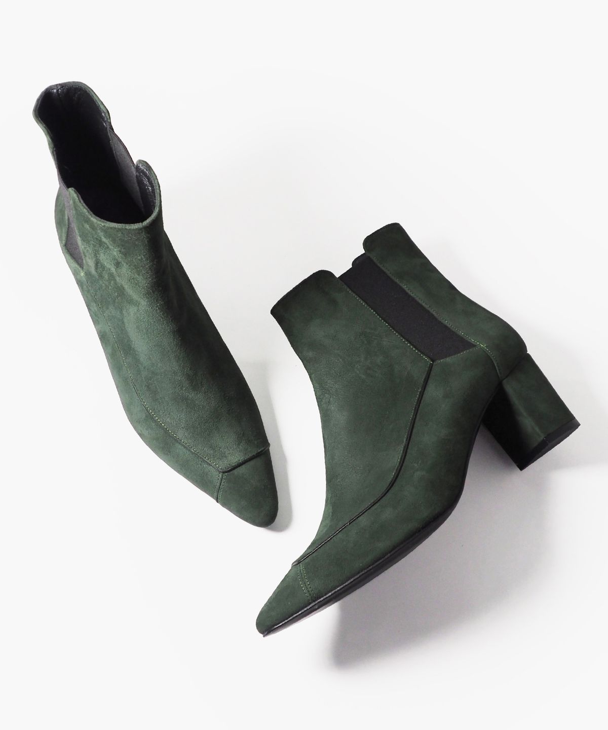 희다이멘셔널(HEEDIMENSIONAL) SOLMAZE 앵클 부츠 Dark Green