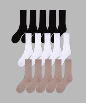 [5PACK+5PACK] 1507 클래식 더블 애슬레틱 삭스 _ 블랙/스노우 화이트/브라운