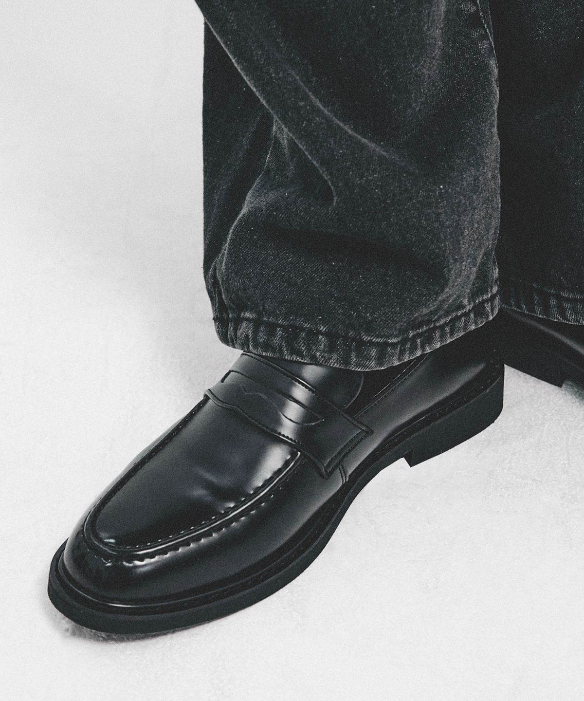 파스코로젠(PASCOROZEN) 25Paco JC2435 Slit Penny Loafer Black 58.5