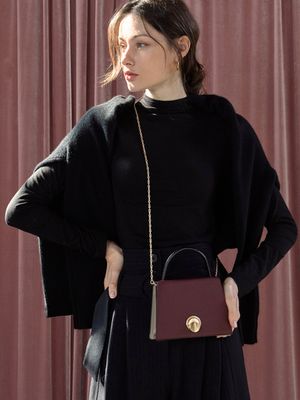 LOMEL MINI Micro Bag Maroon Burgundy