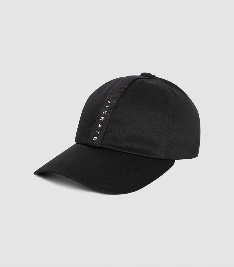 VERTICAL WEBBING LOGO BALL CAP (BLACK)
