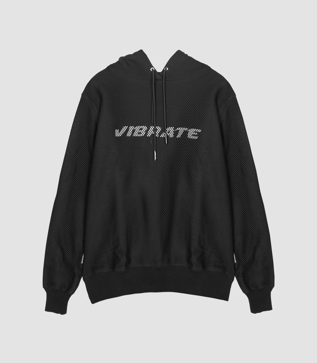 바이브레이트(VIBRATE) MESH COVERED HOODIE (BLACK)