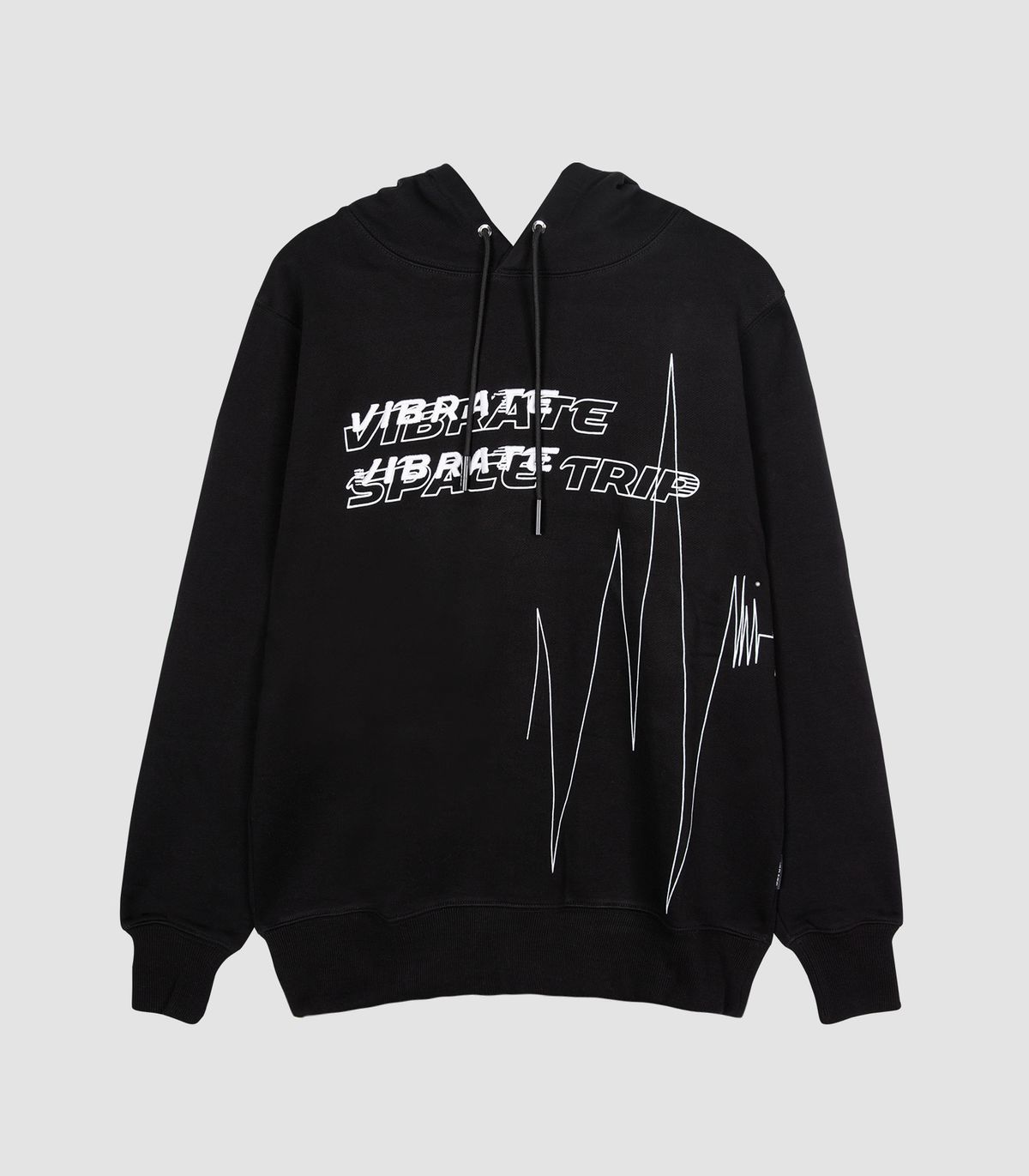 바이브레이트(VIBRATE) PULSATION ART WORK HOODIE (BLACK)