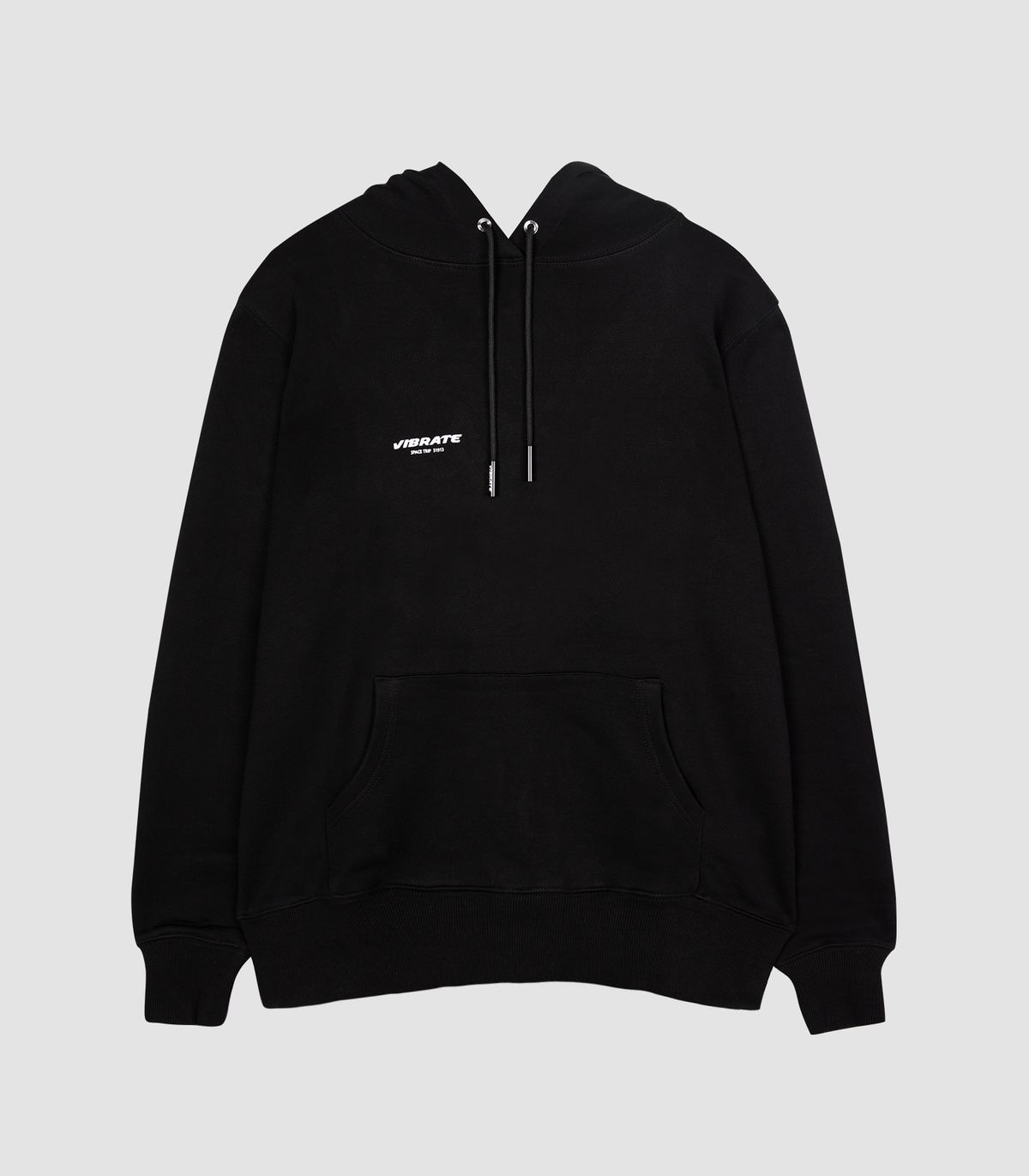 바이브레이트(VIBRATE) MINI LOGO BASIC HOODIE (BLACK)