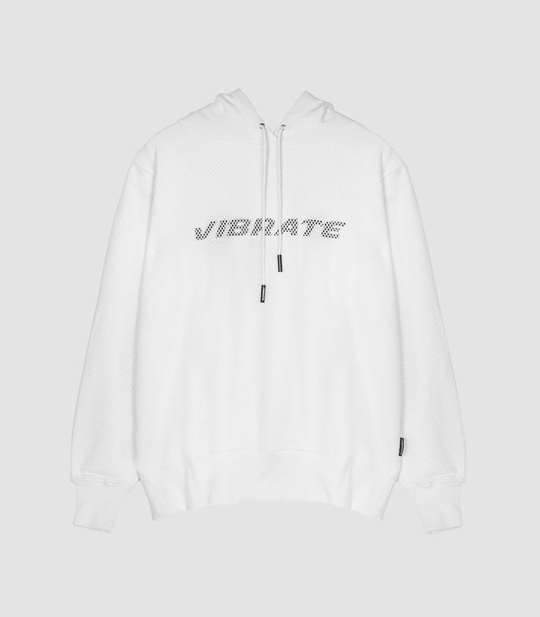 MESH COVERED HOODIE (WHITE)