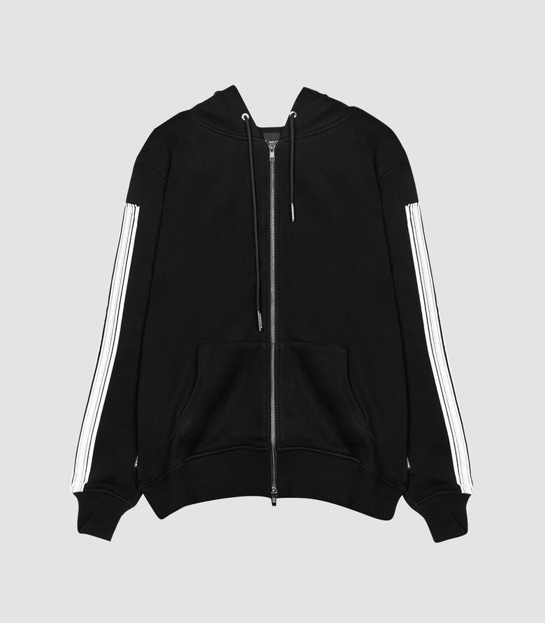 MINI LINE LOGO HOODIE ZIPUP (BLACK)