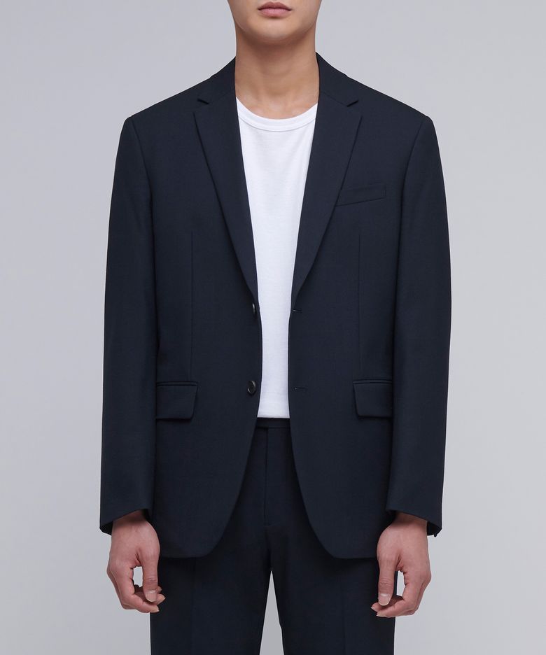 베이식 울 블레이저 [네이비]