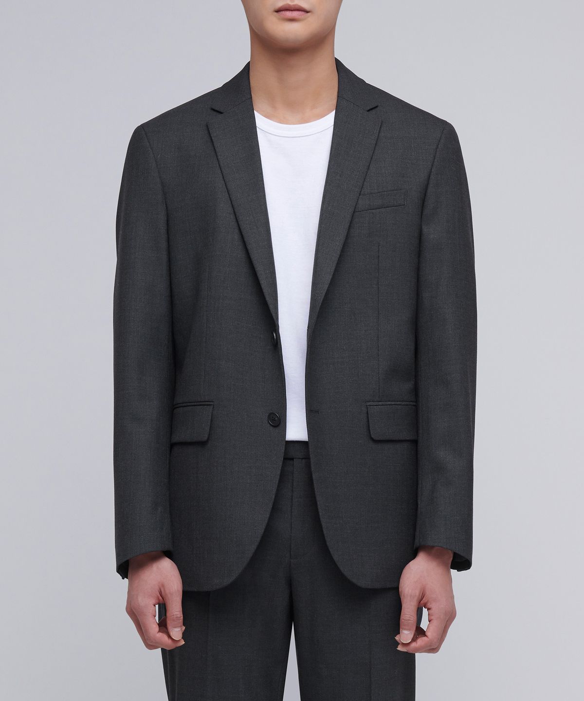 무신사 스탠다드(MUSINSA STANDARD) 베이식 울 블레이저 [차콜 그레이]