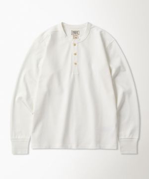 Vintage Long Sleeve Henley Shirt White