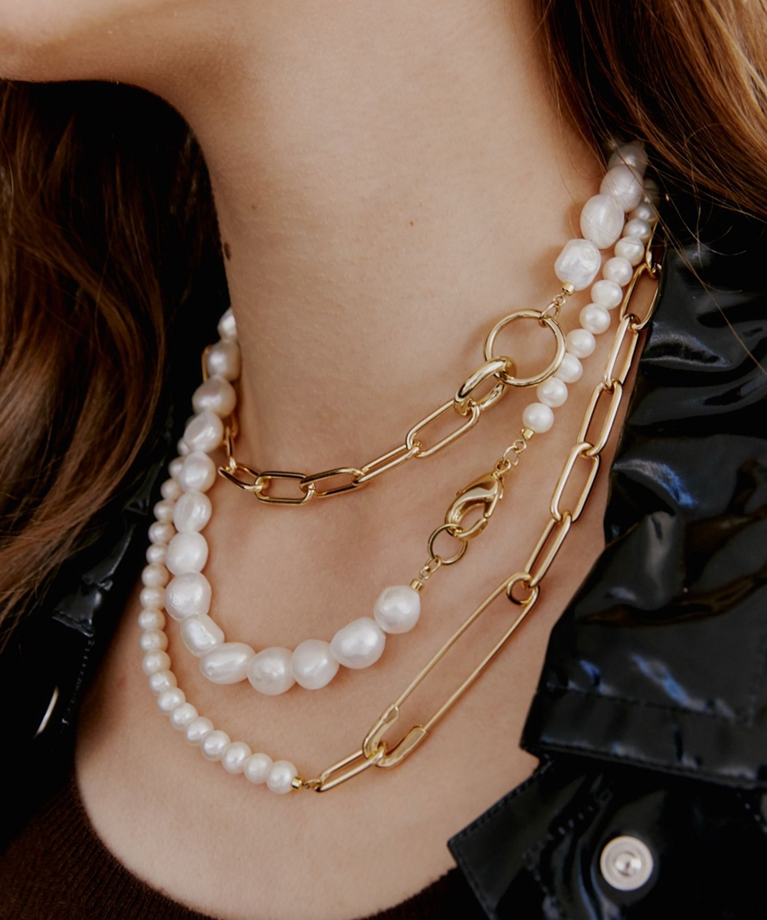 MUSINSA | LOVE ME MONSTER [3 SET] Grace Multi Necklace